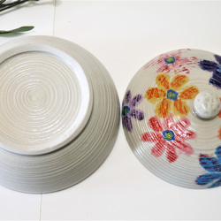 〈一点もの〉合子（蓋物）・花文様 7枚目の画像