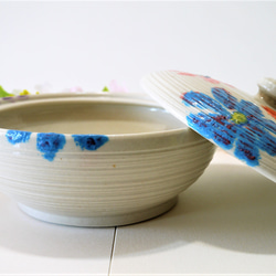 〈一点もの〉合子（蓋物）・花文様 8枚目の画像