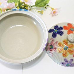 〈一点もの〉合子（蓋物）・花文様 5枚目の画像