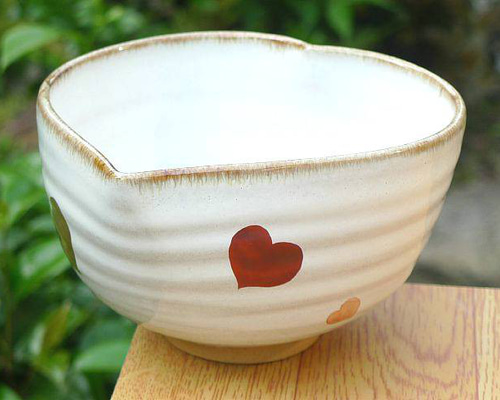 ◇商品番号 6652 ハート抹茶茶碗 良二 茶碗・めし碗 松韻堂 通販