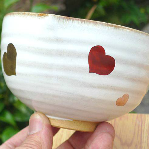 ◇商品番号 6652 ハート抹茶茶碗 良二 茶碗・めし碗 松韻堂 通販