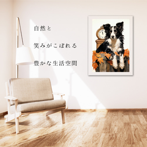 絵画は貴方の直感で。　インテリアとして　 油彩F4 ボーダーコリー　Puppy 絵画は貴方の直感で。 インテリアとして 油彩F4 ボーダーコリー