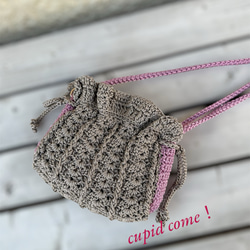 スワン糸バック⭐️2点 スワン糸バック⭐️2点 スワン糸で2WAY使いができる♪マクラメ＋