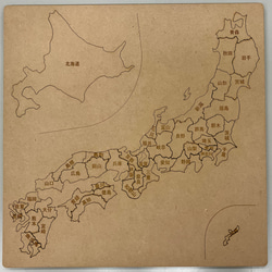 とっておきし福袋 レーザー加工機で作った木製日本地図パズルⅡ【MDF】 その他 置物