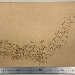 レーザー加工機で作った木製日本地図パズルⅢ【MDF】 1枚目の画像