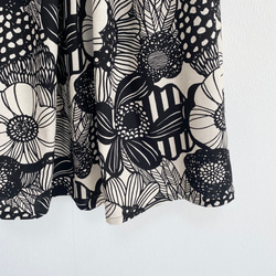 ♦︎特集掲載♦︎1番人気！ノルディックフラワー　綿麻ギャザースカート   生成り 5枚目の画像