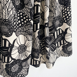 ♦︎特集掲載♦︎1番人気！ノルディックフラワー　綿麻ギャザースカート   生成り 6枚目の画像