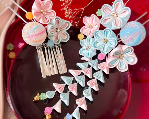 goroumaru様 金平糖のかんざし　七五三　髪飾り　つまみ細工　日本舞踊 goroumaru様 金平糖のかんざし 七五三 髪飾り つまみ細工 日本舞踊