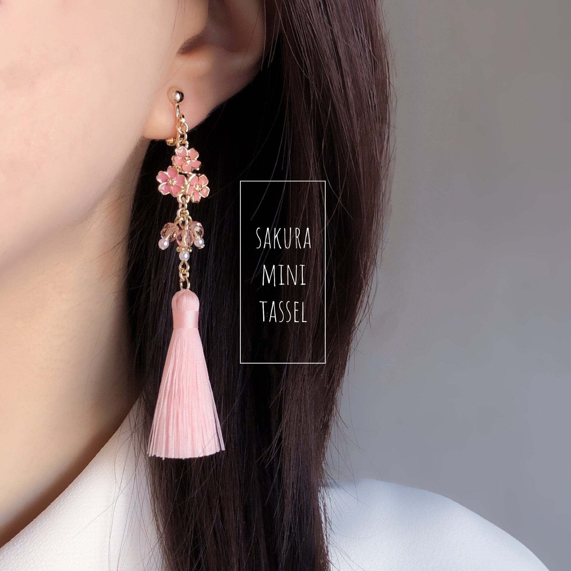 【一点物】テラコッタニュアンスレクタングル ピアス/イヤリング 【一点物】テラコッタニュアンスレクタングル ピアス/イヤリング