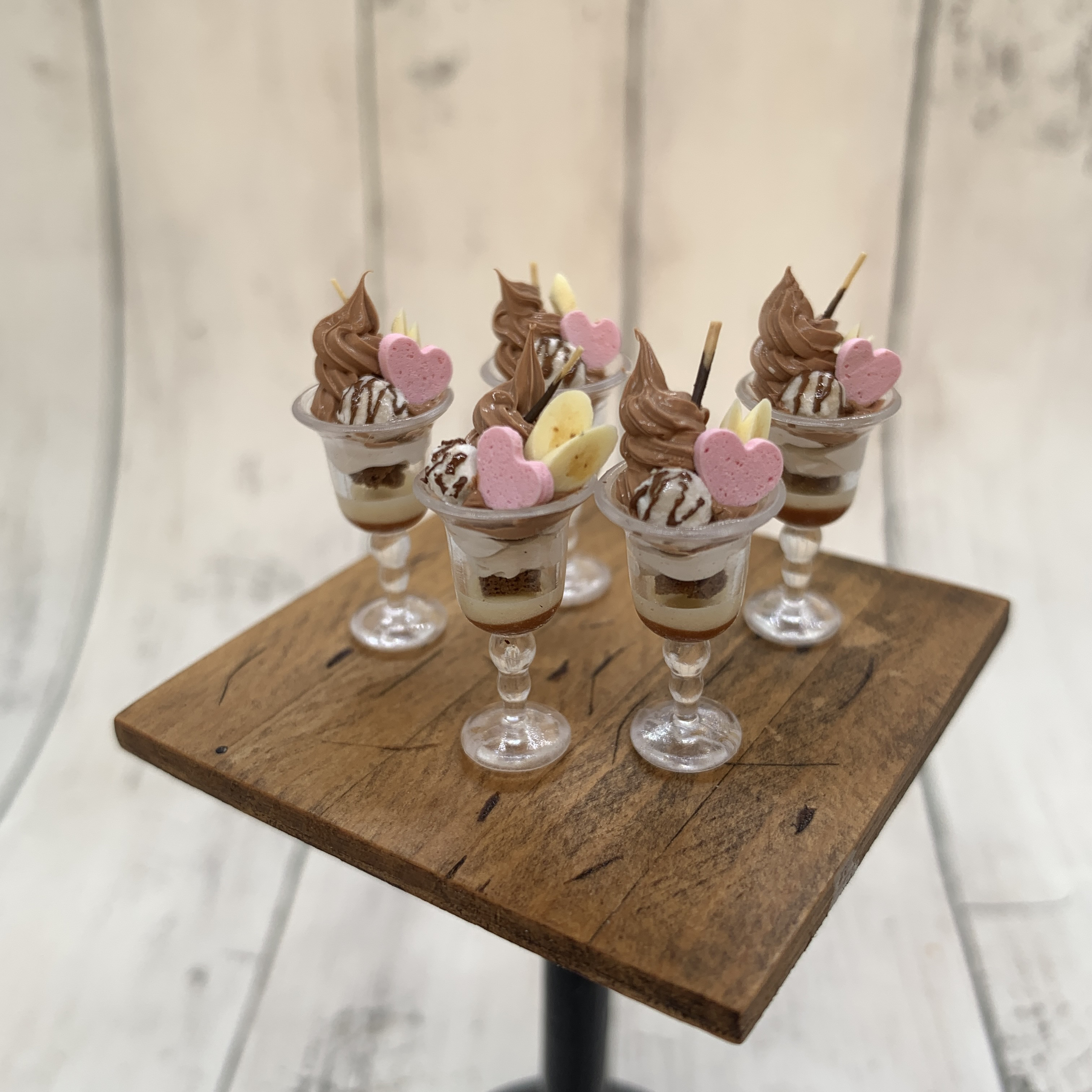 ミニチュアフード バレンタイン チョコレートパフェ 立体・オブジェ こ 