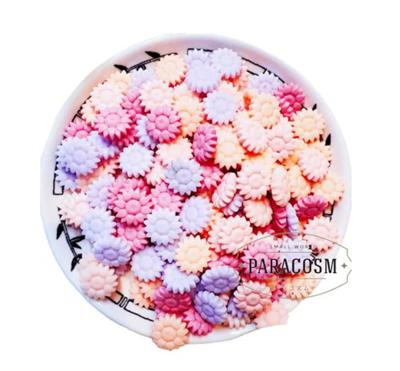 さくらの花びら　イトピンク＆バイオレット mixシーリングワックス（約125粒）40ｇシーリングスタンプ　レター　封筒　 1枚目の画像