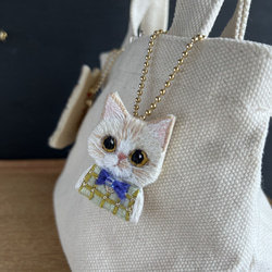 オーダー　［878］［879］猫の刺繍ブローチ　2点 7枚目の画像