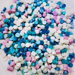吹雪　ネイビー＆紫 mixシーリングワックス（約125粒）40ｇ　シーリングスタンプ　レター　封筒　招待状　結婚式　ギフ 2枚目の画像