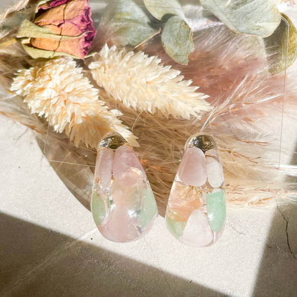 【売り切れ】海色雫 レジンイヤリング 44ebd3e8db79f3811a563dbdbcd39c