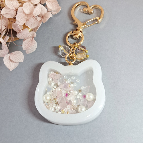 レジン ローズクォーツハリネズミちゃんキーホルダー （出店情報
