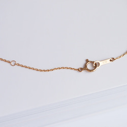 送料無料 【K18YG】星の線　V字ネックレス / 槌目 / mini  ゴールド K18　gold 18金 9枚目の画像