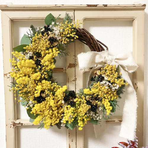 ミモザリース⑪-2 11.ミモザハーフリース