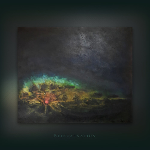 朝方の景色　アクリル画　原画 朝方の景色 アクリル画 原画 Amazon.co.jp: 花の絵 風景画 桜