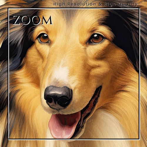 博識 - ラフコリー犬 No.3】ジークレー版画＊名入れOK！ アート