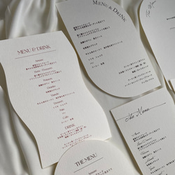 デザインE メニュー表付き席次表 100部 デザインE メニュー表付き席次