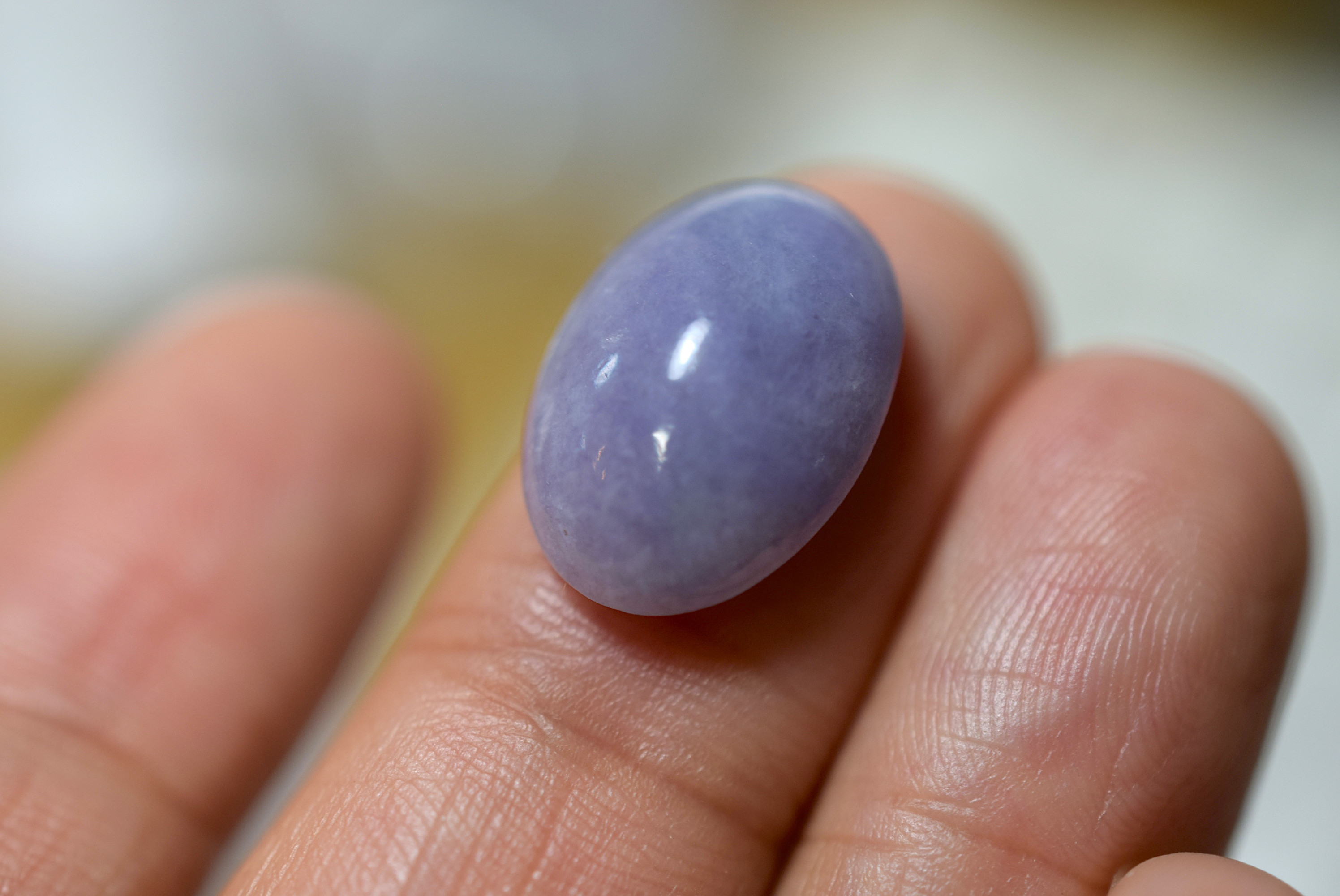 RS4-1 大粒 濃い ラベンダー 新駒色 藤鼠 ミャンマー産 天然 A貨 翡翠 ルース 裸石 硬玉 ジェダイト