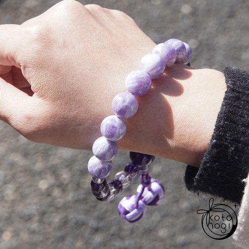 ラベンダーアメジスト ルワンダ アメジスト 女性 数珠 念珠 略式数珠