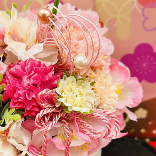 ふんわりピンクの桜アレンジ アートフラワー アトリエmam 通販