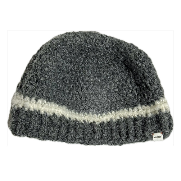 gray beanie 2枚目の画像