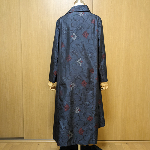 209　手染め大輔　着物リメイク　絽　ワンピース　L〜フリーサイズ 209 手染め大輔 着物リメイク 絽 ワンピース L〜フリーサイズ