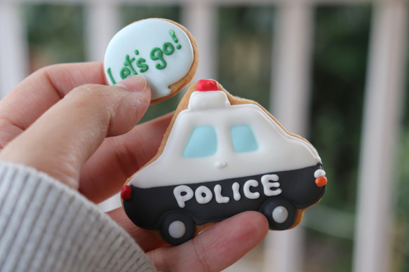アイシングクッキー　パトカー はたらくくるま パトカー アイシングクッキー クッキー Berry