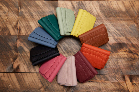 《限定ポイント7倍》15回目再販売 全10色 三つ折り財布 本革 ミニ財布 セカンド財布 小銭入れ ギフト サコッシュ 7枚目の画像