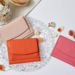 《限定ポイント7倍》15回目再販売 全10色 三つ折り財布 本革 ミニ財布 セカンド財布 小銭入れ ギフト サコッシュ 4枚目の画像