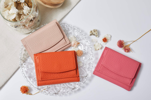 《限定ポイント7倍》15回目再販売 全10色 三つ折り財布 本革 ミニ財布 セカンド財布 小銭入れ ギフト サコッシュ 4枚目の画像