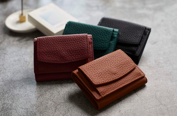 《限定ポイント7倍》15回目再販売 全10色 三つ折り財布 本革 ミニ財布 セカンド財布 小銭入れ ギフト サコッシュ 8枚目の画像