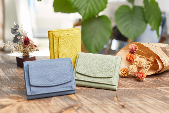 《限定ポイント7倍》15回目再販売 全10色 三つ折り財布 本革 ミニ財布 セカンド財布 小銭入れ ギフト サコッシュ 2枚目の画像