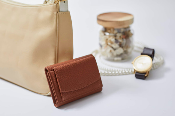 《限定ポイント7倍》15回目再販売 全10色 三つ折り財布 本革 ミニ財布 セカンド財布 小銭入れ ギフト サコッシュ 17枚目の画像