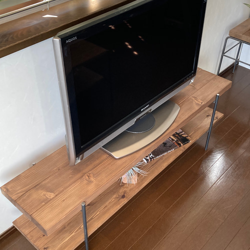 アイアンレッグ ソリッドボード120幅・ローボード・プランツシェルフ