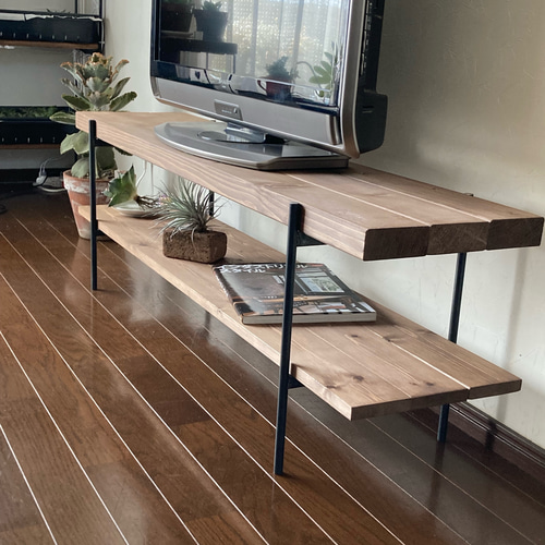 stkallstars　鉄脚 シェルフ アイアンレッグ TVボード 什器 8000円〜 オーダー製作 DIY用 角パイプ 鉄脚 シェルフ アイアン