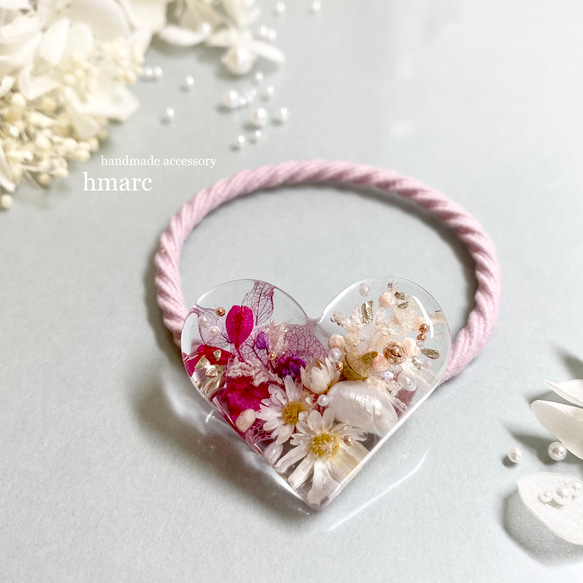 レジンフラワーヘアゴム2個セット - Relax Time ｜クラフト作品 通販