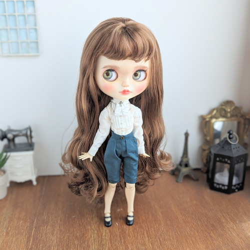 1059※単品※アドニスブルーのハーフパンツ※ブライスアウトフィット※1/6