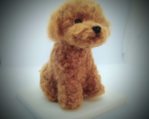 羊毛フェルト　トイプードル 確認用トイプードル羊毛フェルトマグネット