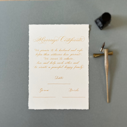 カリグラフィー 書籍と用紙セット Risa Kadono/カリグラフィーキット