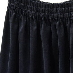 【即納】コーデュロイ ギャザースカート（ブラック・黒）モノトーン 7枚目の画像