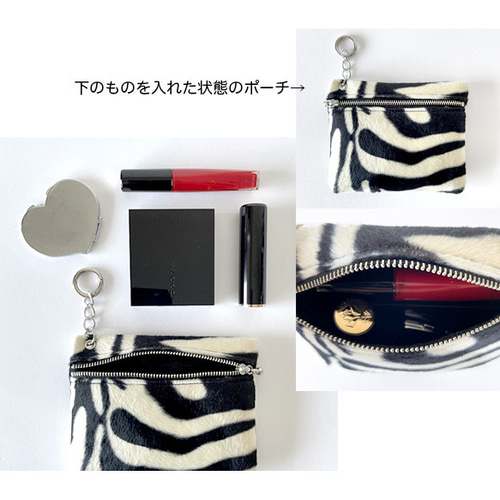 外付けポーチ／キーホルダーポーチ【バンダナ柄】バッグやストラップに