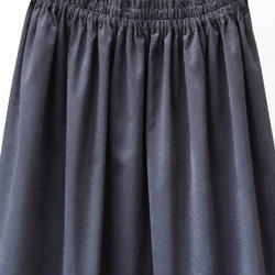 【即納】コーデュロイ ギャザースカート（チャコール）グレー 灰色 5枚目の画像