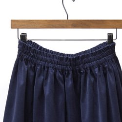 【即納】コーデュロイ ギャザースカート（ダークネイビー）紺 ネイビー 6枚目の画像
