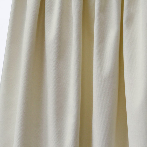 【即納】コーデュロイ ギャザースカート（アイボリー）白 ホワイト 7枚目の画像
