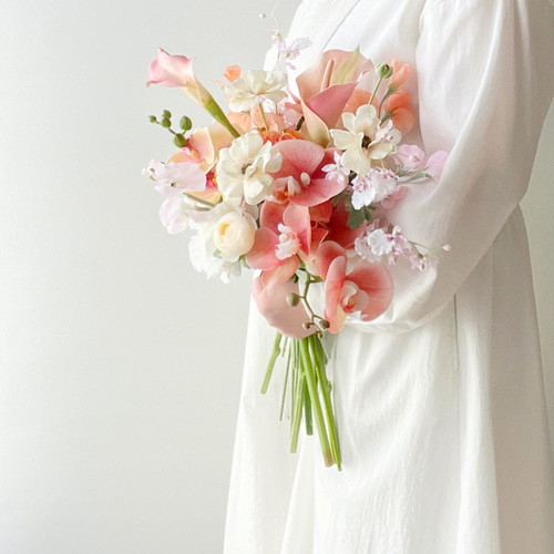 再再販！《受注制作》テラコッタブーケ 胡蝶蘭ブーケ アーティ