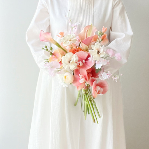 再再販！《受注制作》テラコッタブーケ 胡蝶蘭ブーケ アーティ