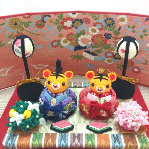 ✿寅のお雛様セット✿ ちりめん細工のひな祭り ひな人形・雛飾り